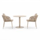 NOON 3-Piece Outdoor Dining Set with Hilo Table - Mocha