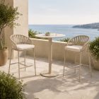 NOON 3-Piece High Outdoor Bar Table and Stool Set - Mocha