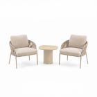 NOON 3-Piece Outdoor Balcony Lounge Chair Set - Mocha