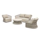 Roma 4 Piece Outdoor Rope Lounge Set