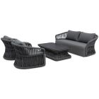 Roma 4 Piece Outdoor Rope Lounge Set