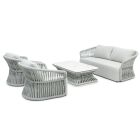Roma 4 Piece Outdoor Rope Lounge Set