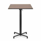 Nardi Scudo High Bar Folding Table Base with Tobacco HPL Top - Complete Outdoor Bar Table