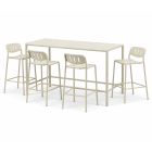 Pebl Sunset Aluminium Outdoor Bar Setting - 5 Piece