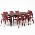 Nardi Tevere Table with Cassia Arm Chair - 9 Piece Outdoor Dining Setting