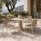 BLOO Tube and Pebl Tolo 5-Piece Outdoor Dining Set - Mocha