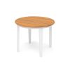 Halston Round Teak Side Table-White