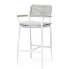 Halston Rope-Teak Outdoor Bar Stool