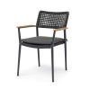 Halston Rope-Teak Outdoor Dining Armchair