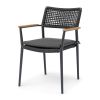 Halston Rope-Teak Outdoor Dining Armchair