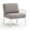 Nardi Komodo Daybed-White Frame / Grey Acrylic Cushion