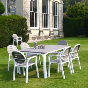 Nardi Alloro 140 Table with Palma Chair - 7 Piece Outdoor Dining Setting