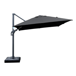 Amalfi 3m Dark Grey Outdoor Cantilever Umbrella - inc. Outdoor Water Umbrella Base