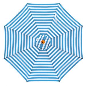 Billy Fresh Daydream Blue & White Octagonal Outdoor Timber Umbrella - 3M Diameter