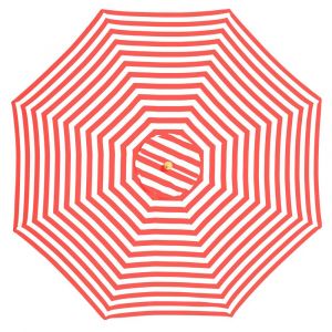 Billy Fresh Monte Carlo Red & White Octagonal Outdoor Umbrella - 3m Diameter