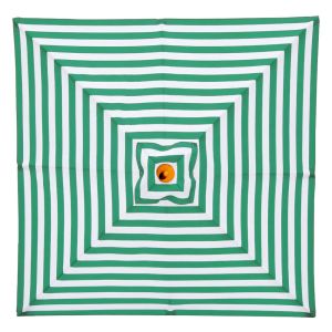 Billy Fresh Daintree 2m Square Green & White Stripe Umbrella