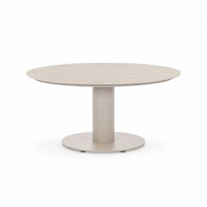 BLOO Tube 150cm Round Low Outdoor Dining Table - Mocha
