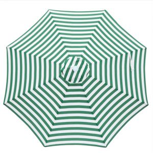 Billy Fresh Ferngully 3M - Green And White Octagonal Outdoor Aluminium Umbrella