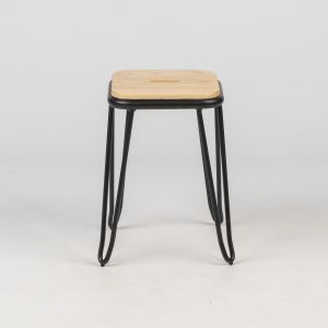 Hairpin Ashwood Timber Outdoor Ottoman