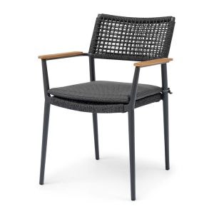 Halston Rope-Teak Outdoor Dining Armchair