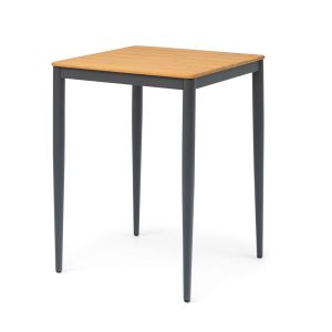 Halston Teak Square Outdoor Bar Table - 80cm