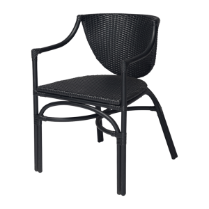 Kanso Black Outdoor Wicker Armchair