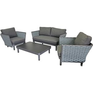 Leon 4pc Outdoor Rope Lounge Setting