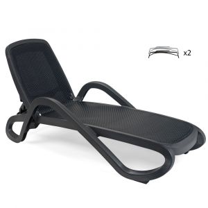 Nardi Alfa Sun Loungers Anthracite Trama (set of 2)