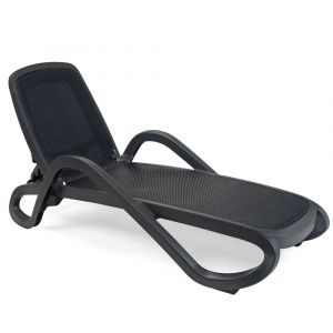 Nardi Alfa Outdoor Resin Sun Lounger Anthracite Trama