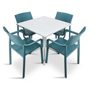 Nardi ClipX Table with Trill Arm Chair - 5 Piece Set 