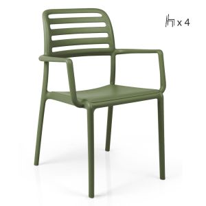Nardi Costa Outdoor Resin Armchairs (Set of 4)