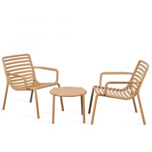 Nardi Doga Outdoor Relax Chair 3 Piece Outdoor Dining Setting