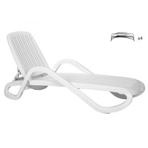 Nardi Eden Outdoor Resin Sun Loungers (Set of 4)