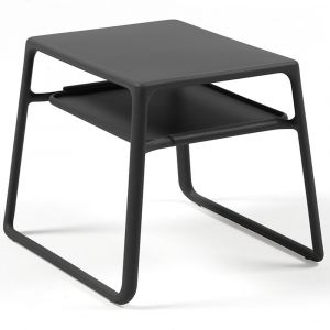 Nardi Pop Outdoor Resin Stackable Side Table With Shelf