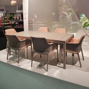Nardi Net Relax Shell 7 Piece Dining Setting with Rio 210cm Extendable Table
