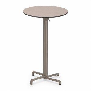Nardi Scudo High Bar Folding Table Base with Tortora HPL Top - Complete Outdoor Bar Table