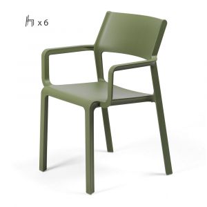Nardi Trill Outdoor Resin Armchairs (Set of 6)