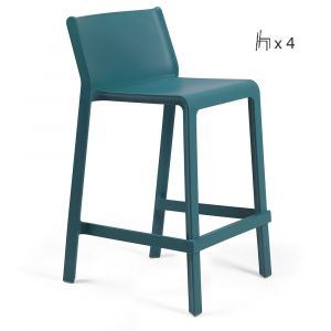 Nardi Trill Outdoor Resin Mini Bar Stools 65cm Seat Height (Set of 4)