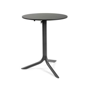 Nardi Flute Folding Table Base with Anthracite HPL Top - Complete Outdoor Table