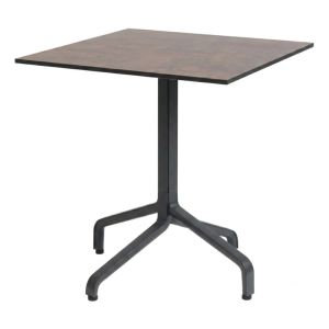 Nardi Frasca Mini Fix Table Base with Corten HPL Top - Complete Outdoor Table