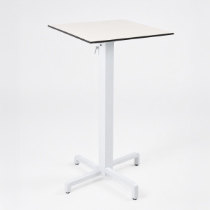 Nardi Ibisco High Bar Folding Table Base with White HPL Top - Complete Outdoor Bar Table
