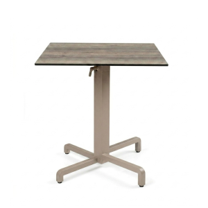 Nardi Ibisco Folding Table Base with Legno HPL Top - Complete Outdoor Table