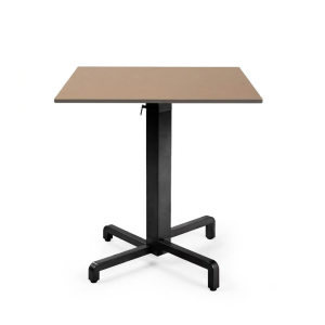 Nardi Ibisco Folding Table Base with Tobacco HPL Top - Complete Outdoor Table