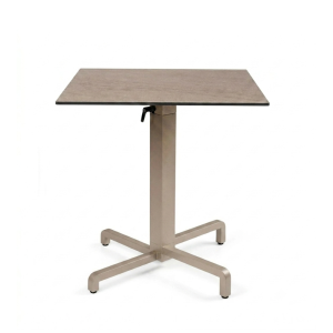 Nardi Ibisco Folding Table Base with Tortora HPL Top - Complete Outdoor Table
