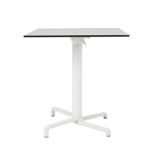 Nardi Scudo Folding Table Base with White HPL Top - Complete Outdoor Table