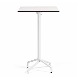 Nardi Frasca High Folding Bar Table Base with White HPL Top - Complete Outdoor Bar Table