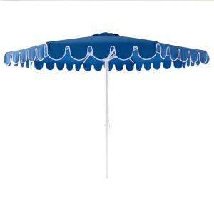 Billy Fresh Nautical - Blue and White 3m Octagonal Outdoor Aluminium Umbrella with Cover