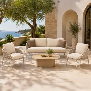 NOON Sofa and Lounge Chair Outdoor Lounge Set - Mocha