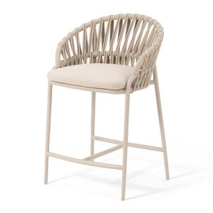 NOON Low Outdoor Bar Stool - Mocha