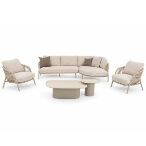 NOON Complete 6-Piece Outdoor Sofa Lounge Set - Mocha